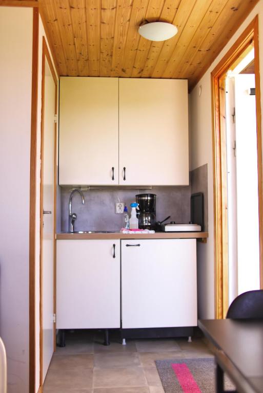 Kuchyň nebo kuchyňský kout v ubytování Hälleviks Camping