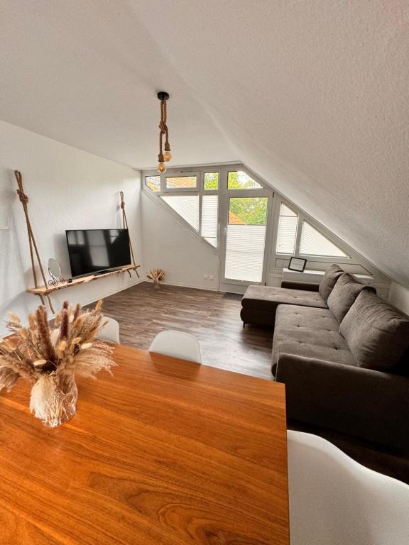 Posezení v ubytování Ferienwohnung in der Heide