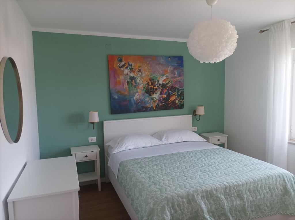 Postel nebo postele na pokoji v ubytování Neda Apartmani