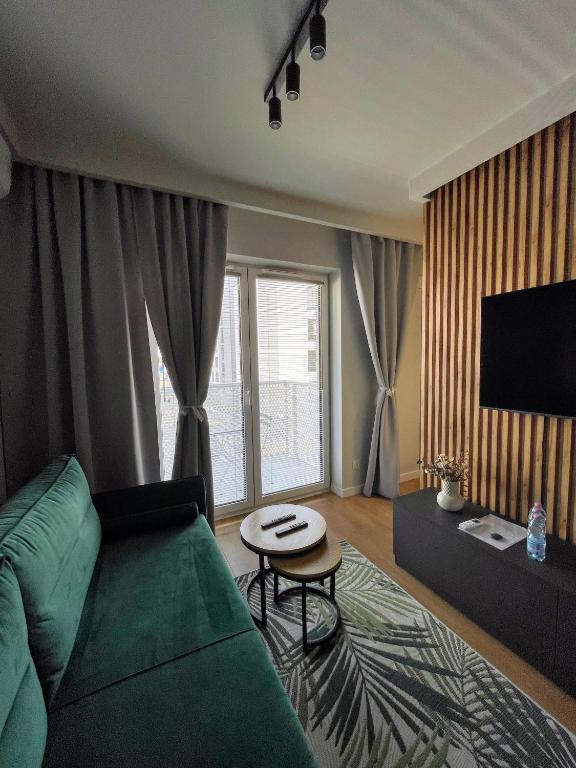 Televízia a/alebo spoločenská miestnosť v ubytovaní Apartment 41