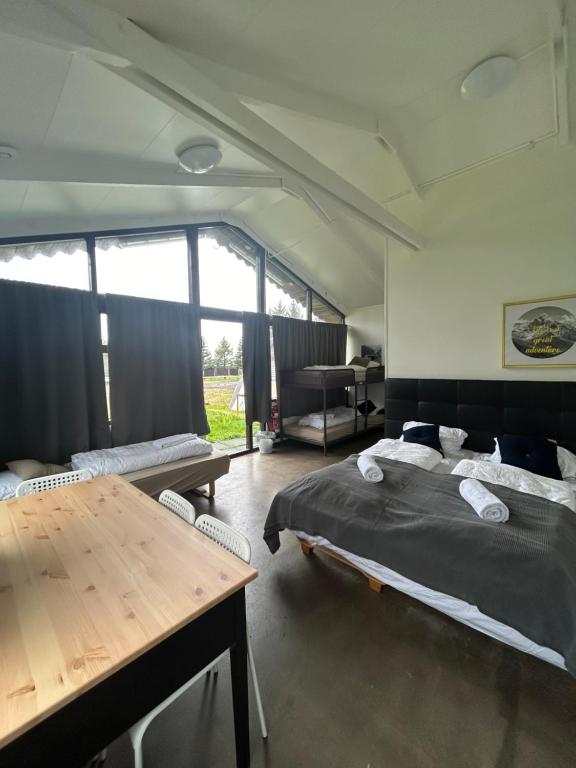 Letto o letti in una camera di Arhus Cottage and Camping