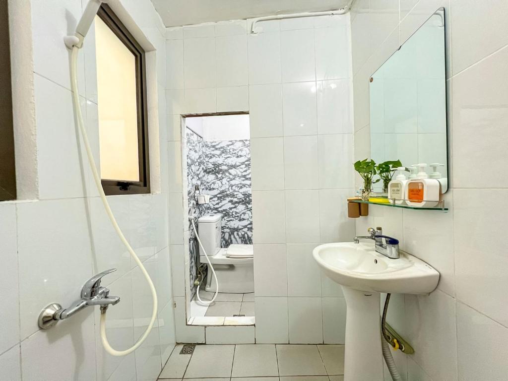 Koupelna v ubytování Bamboo Home