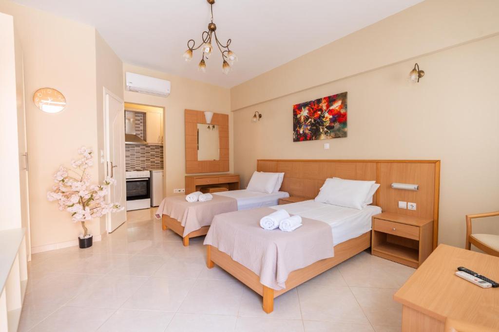 Łóżko lub łóżka w pokoju w obiekcie Romeo apartament 2