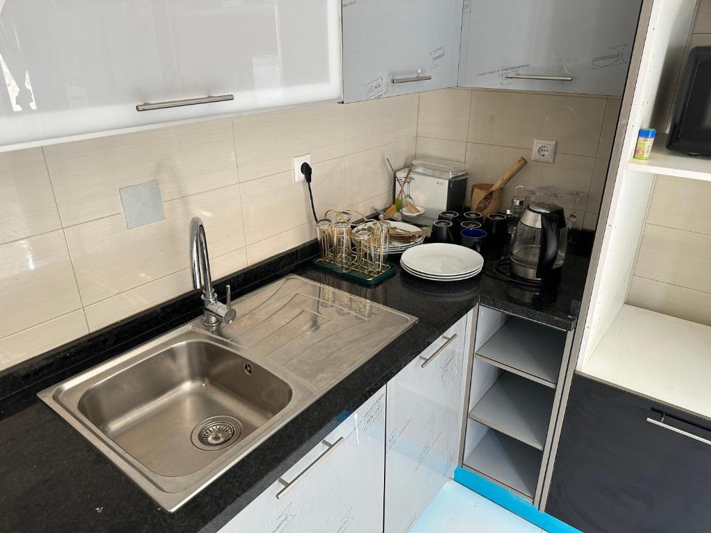 Kuchyň nebo kuchyňský kout v ubytování JK Casa