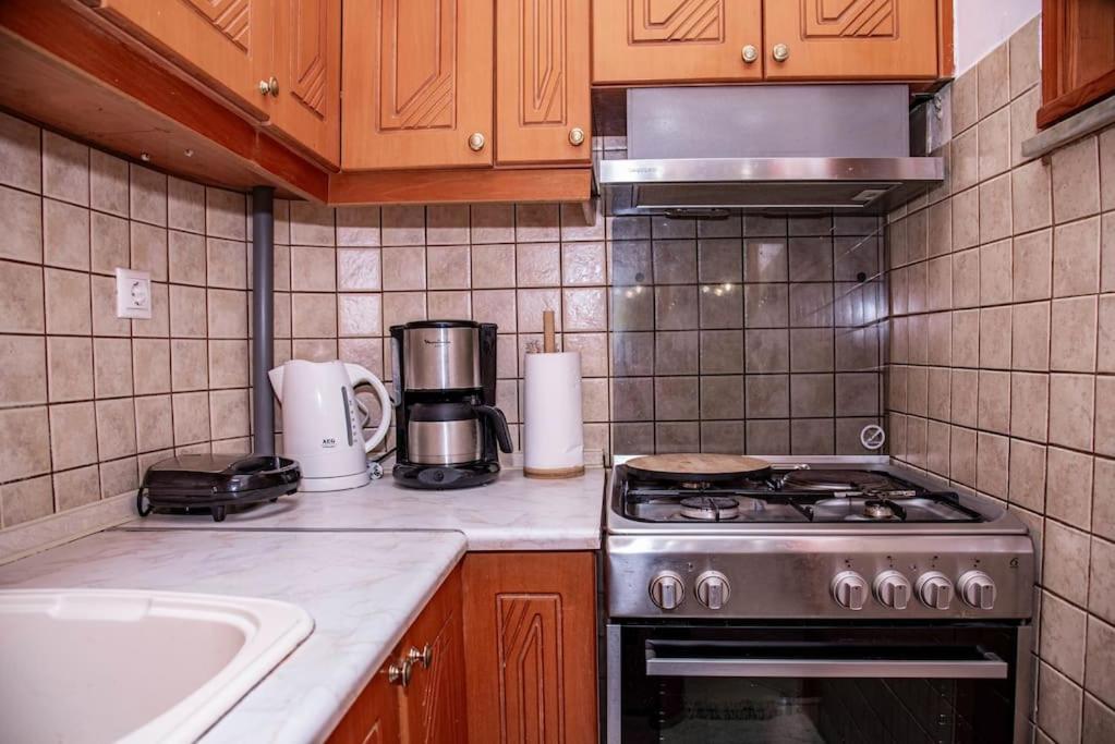 Kuchyň nebo kuchyňský kout v ubytování Sotiris Apartment