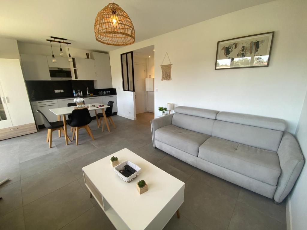 Posezení v ubytování Studio Cap Antibes