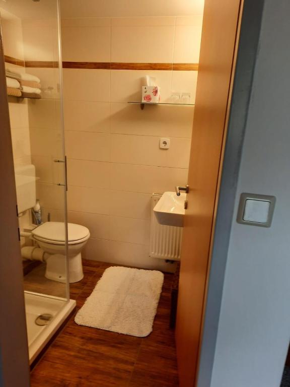 Koupelna v ubytování Gästezimmer Schupanez