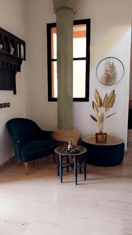Posezení v ubytování Las Palmeras Guest House