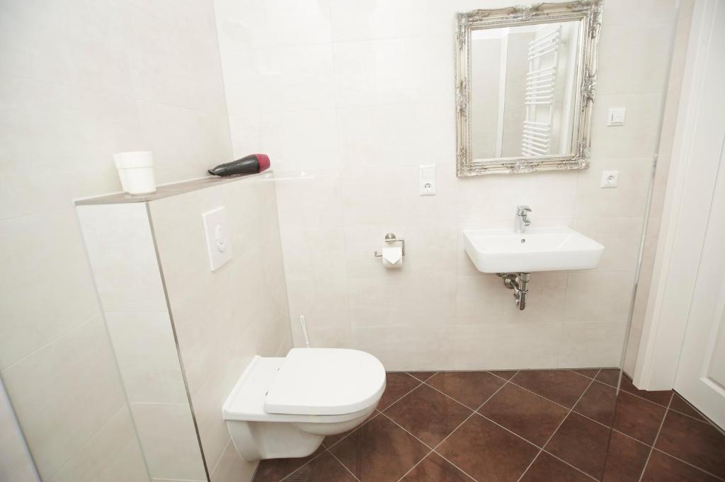 Koupelna v ubytování Doppelzimmer Salzhausen