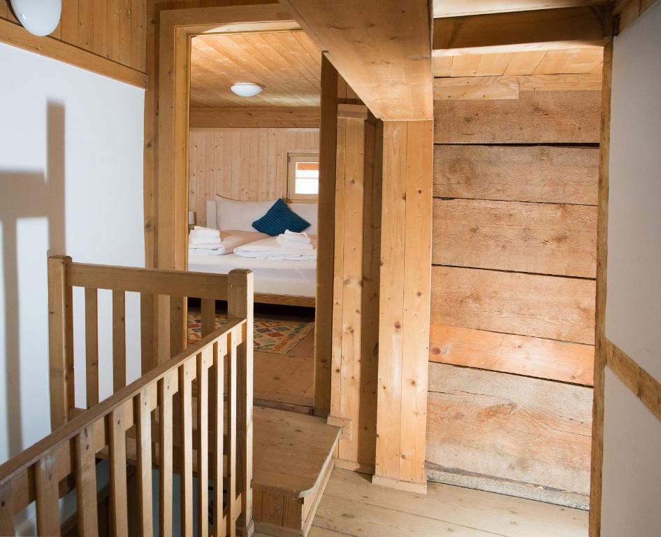 Postel nebo postele na pokoji v ubytování Tech-Free Haven - Acla Sissi - Lenzerheide
