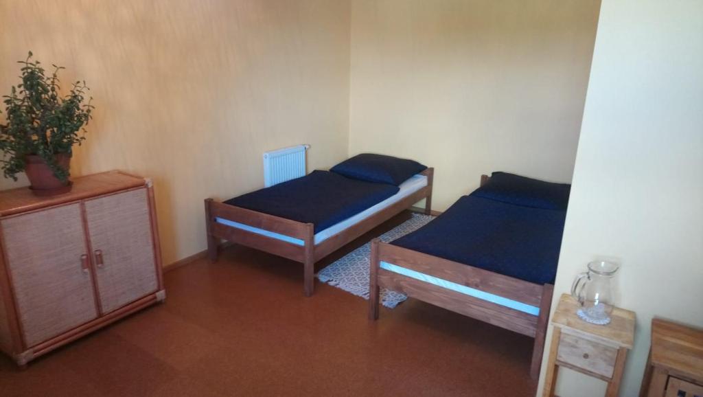 Postel nebo postele na pokoji v ubytování Ubytování a relax v přírodě