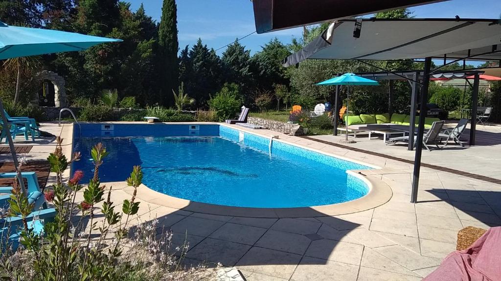 Πισίνα στο ή κοντά στο Gîte 2 pers dans havre de paix cévenol