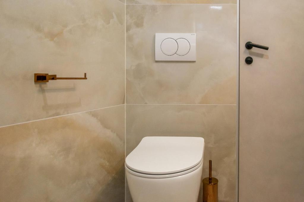 Koupelna v ubytování Apartman Kala
