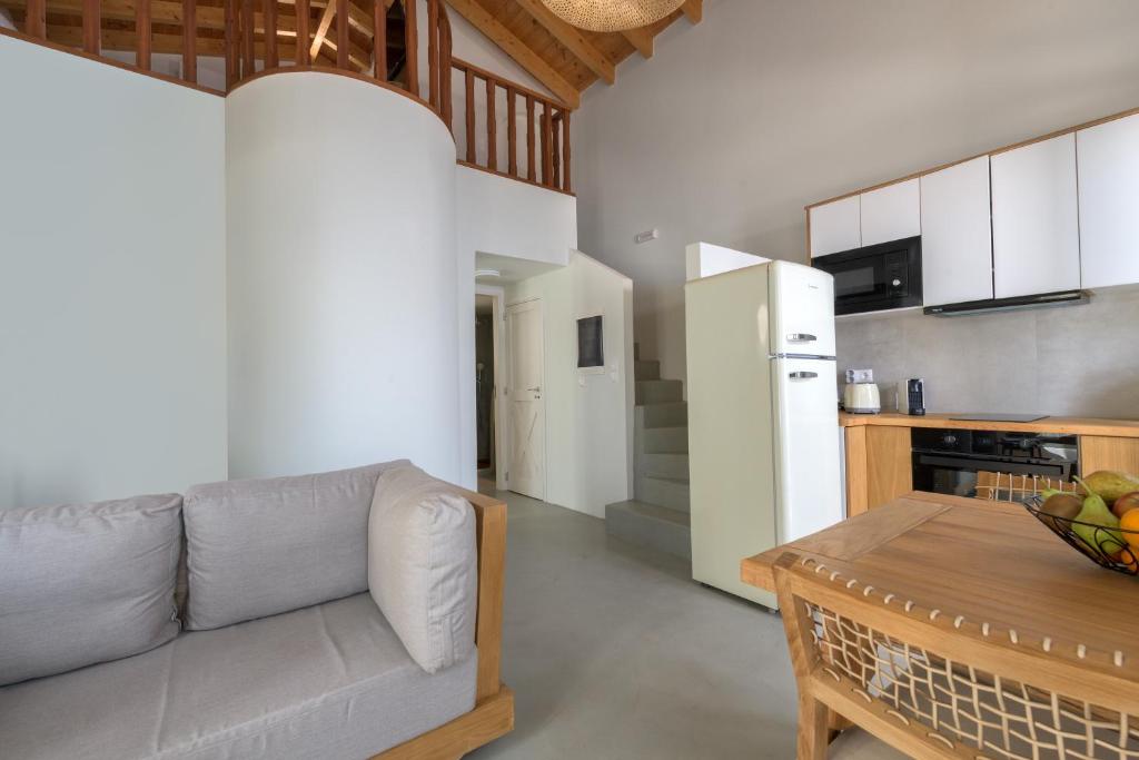Kuchyň nebo kuchyňský kout v ubytování Onar Residences Chalki