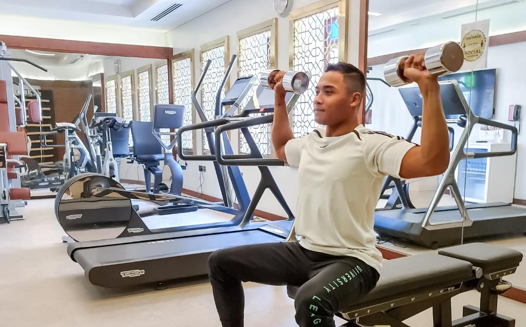 Fitness centrum a/nebo fitness zařízení v ubytování Souq Al Wakra Hotel Qatar By Tivoli