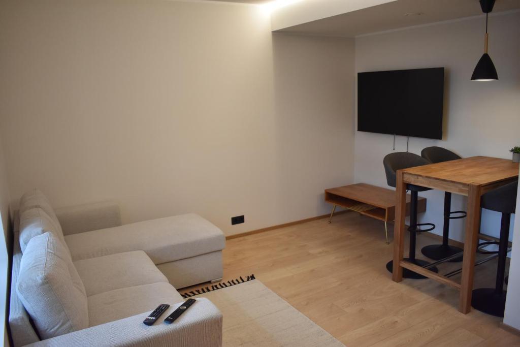 TV a/nebo společenská místnost v ubytování Suur-Posti Apartments