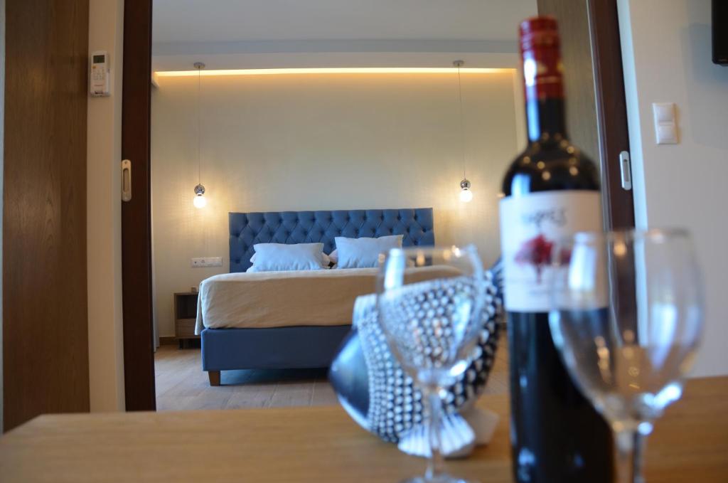 Katil atau katil-katil dalam bilik di Odysseus Hotel