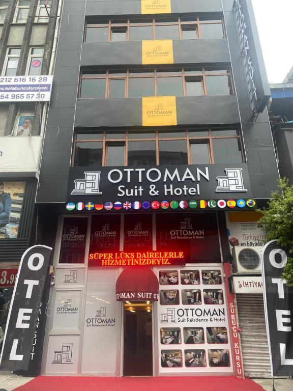 an entrance to an ooni man suit and hotel at Ottoman Suit Apartment & Hotel in Istanbul