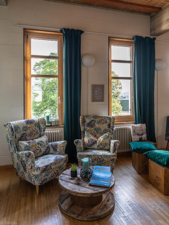 Posezení v ubytování BnB SchlafSchloss