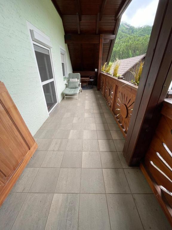 Balkón nebo terasa v ubytování Globasnitzer Cottage