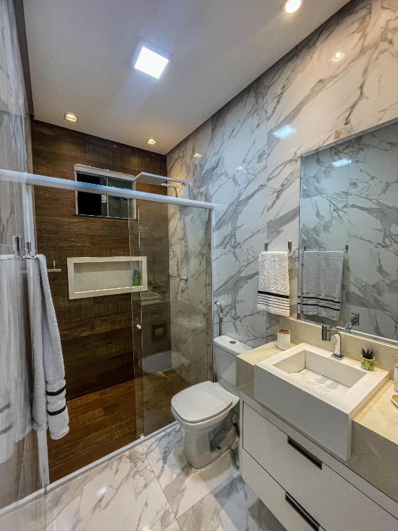 Koupelna v ubytování Life House Ubajara