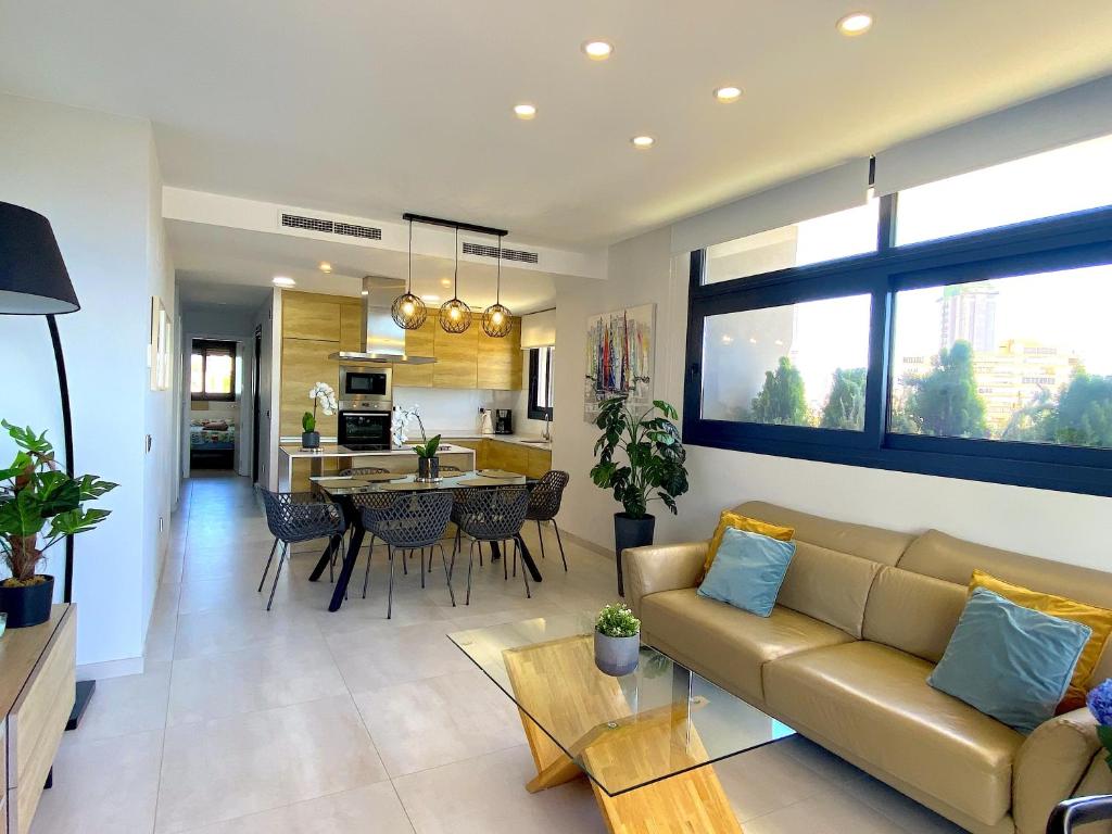 Kuchyň nebo kuchyňský kout v ubytování Lujoso apartament con impresionantes vistas al mar