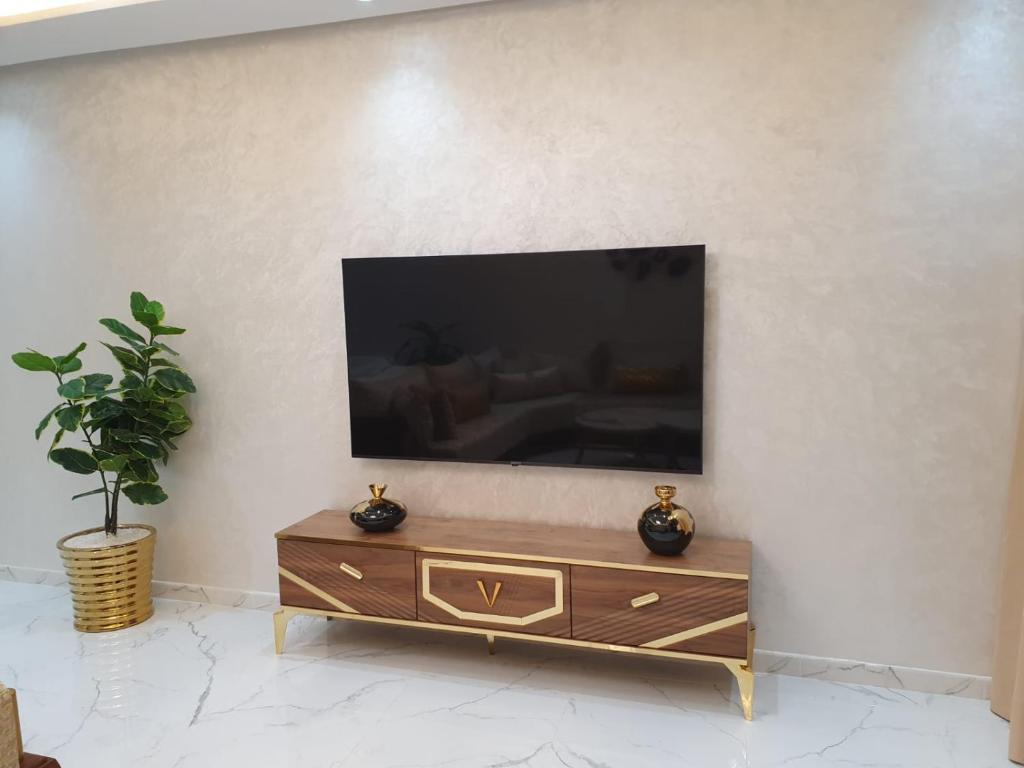 TV a/nebo společenská místnost v ubytování Le Sélect Appartement