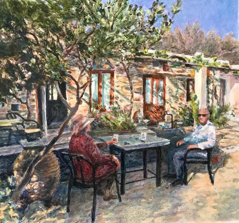 Zahrada ubytování Πέτροκτιστο Σπίτι. Stone House