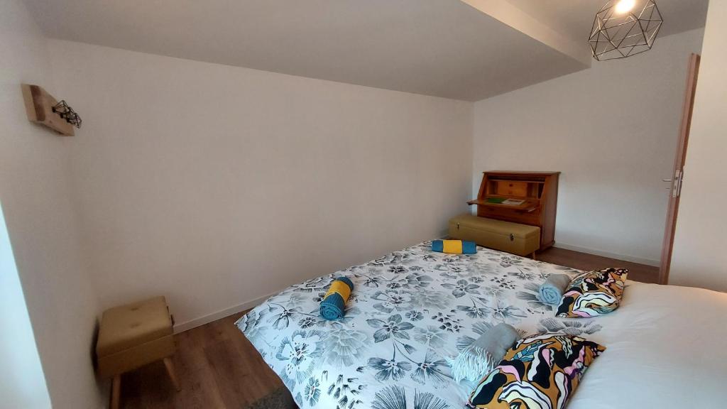 Postel nebo postele na pokoji v ubytování Suite à l'Oasis de Chamousset