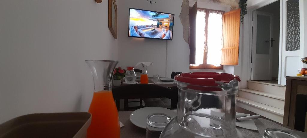 TV a/nebo společenská místnost v ubytování I Cappuccini B&B