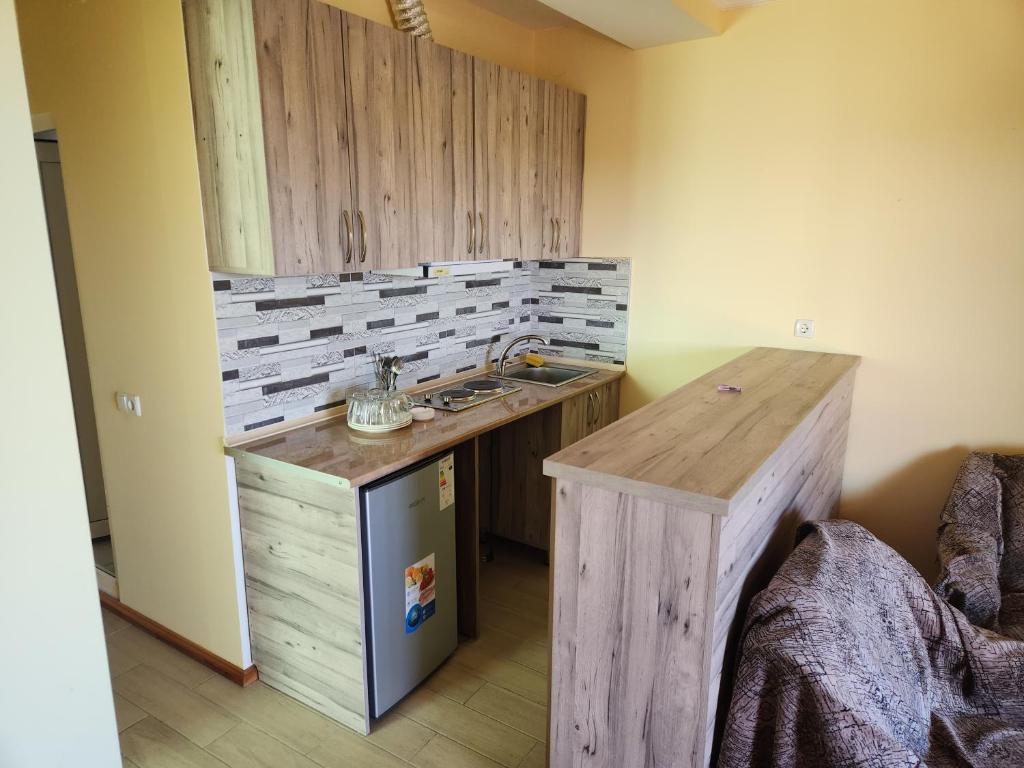 Kuchyň nebo kuchyňský kout v ubytování Kobuleti Pines Resort