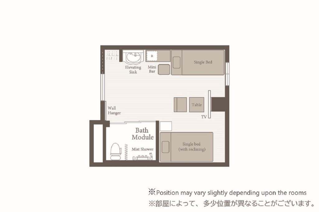 a floor plan of a house at LUXCARE HOTEL in Osaka