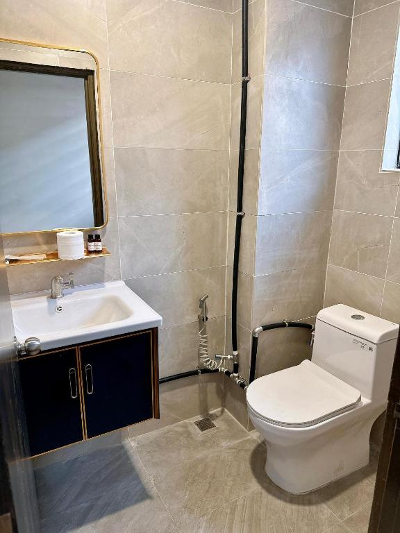 Koupelna v ubytování STAR HOTEL