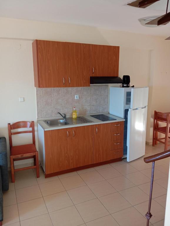 Kuchyň nebo kuchyňský kout v ubytování Apartments Gregory & George