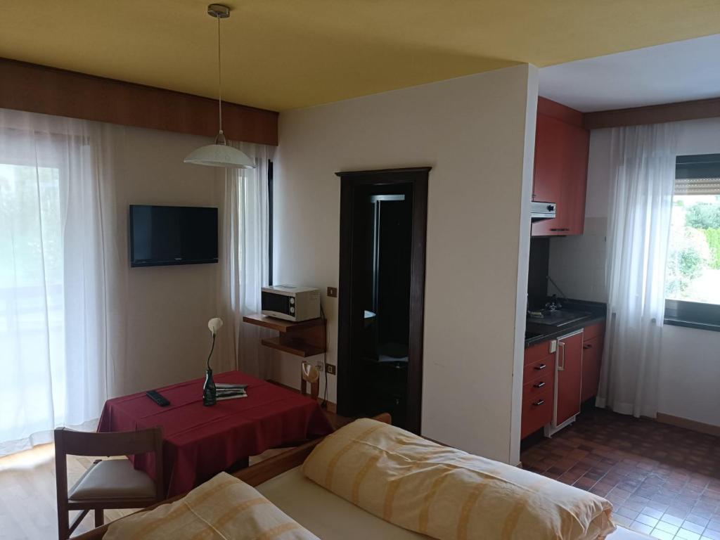 TV a/nebo společenská místnost v ubytování Residence Gerold