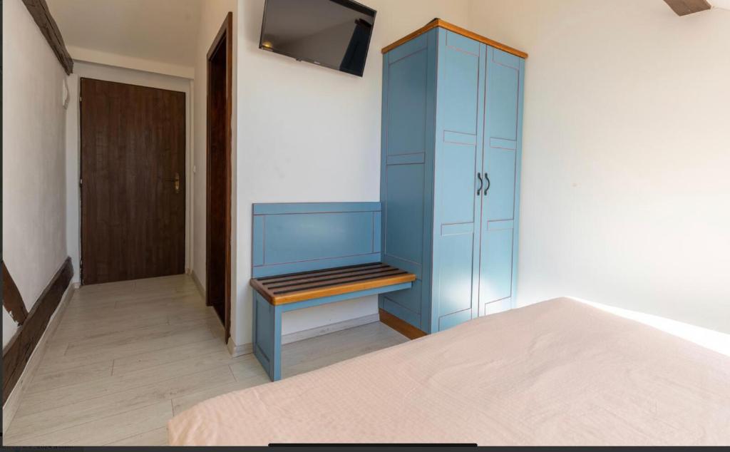 Postel nebo postele na pokoji v ubytování Penzion Na Letné