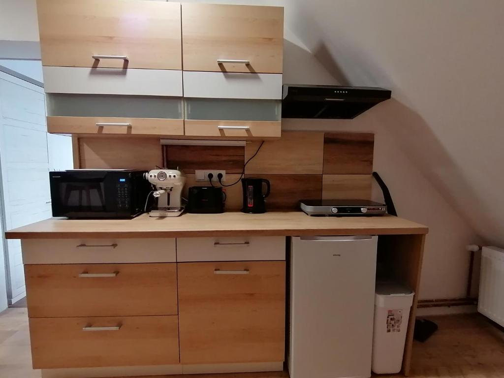 Kuchyň nebo kuchyňský kout v ubytování Apartmán Nelli