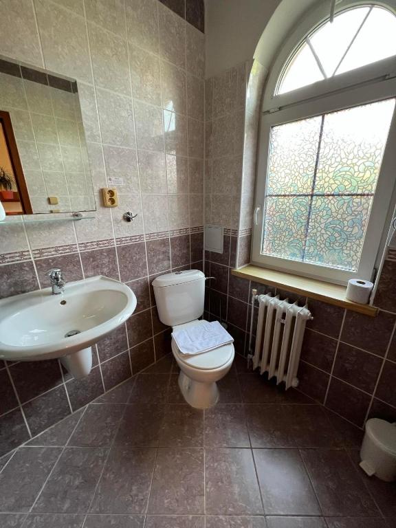 Koupelna v ubytování Penzion Relax Kadaň