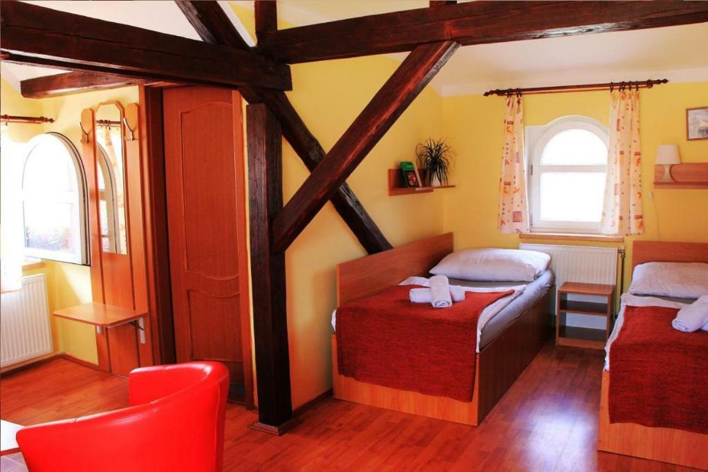 Postel nebo postele na pokoji v ubytování Penzion Relax Kadaň