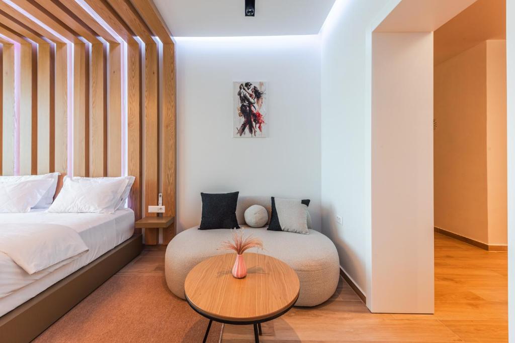 Postel nebo postele na pokoji v ubytování Marina Luxury Suites by PS
