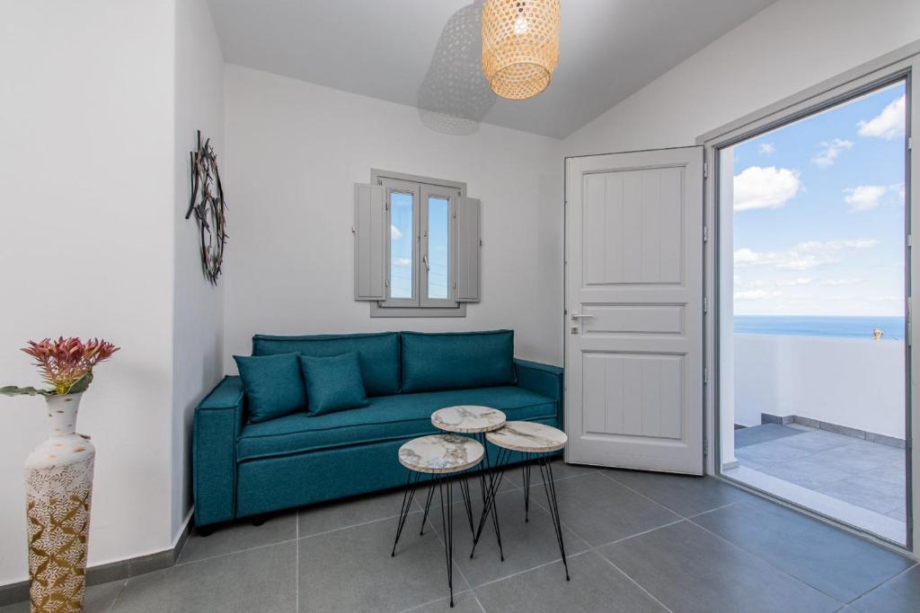 Posezení v ubytování Golden View Suites