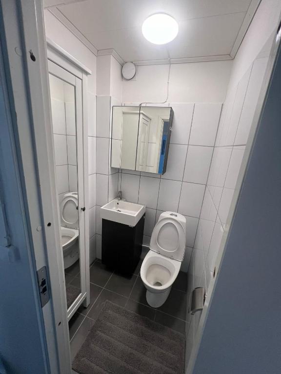 Koupelna v ubytování Lägenheter i Luleå