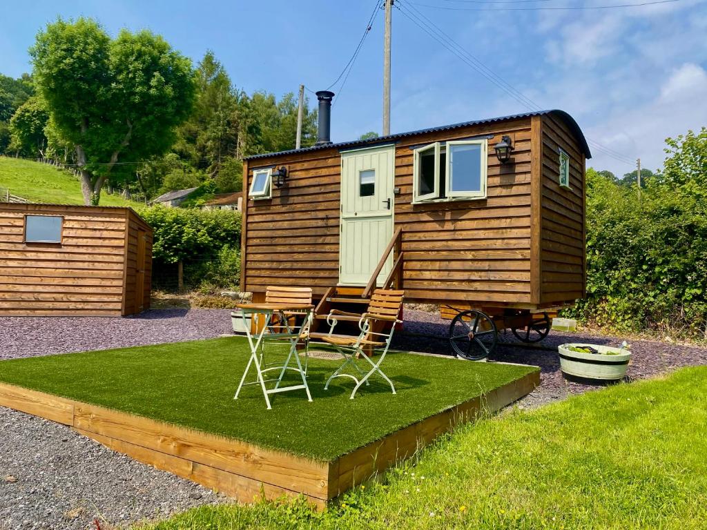 Zahrada ubytování Shepherds Hut, Conwy Valley