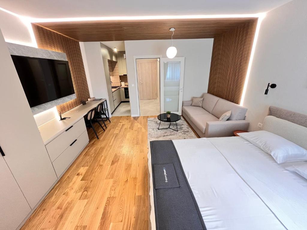 TV a/nebo společenská místnost v ubytování APART 28- Luxury suites