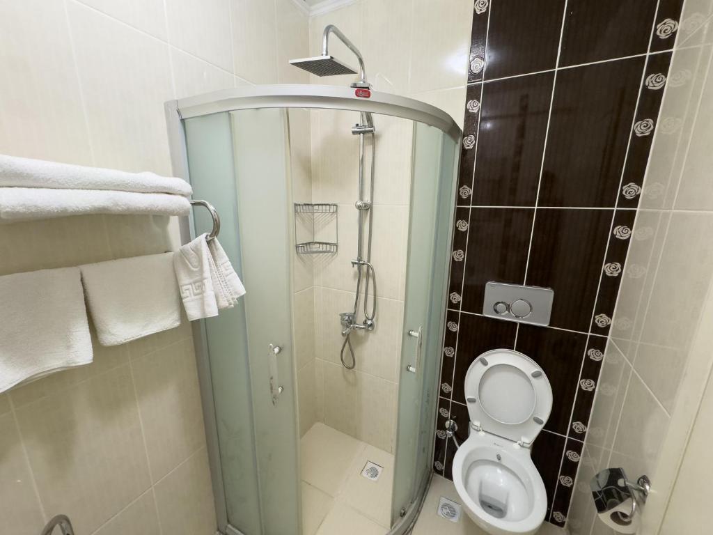 Koupelna v ubytování Sardunya Hotel