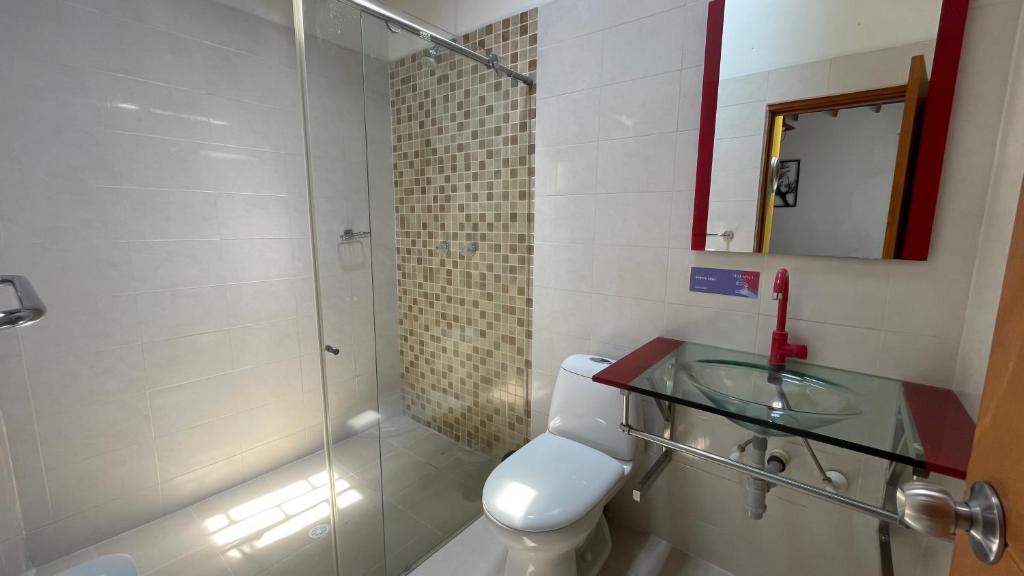 Koupelna v ubytování Malaika Hostel Medellín
