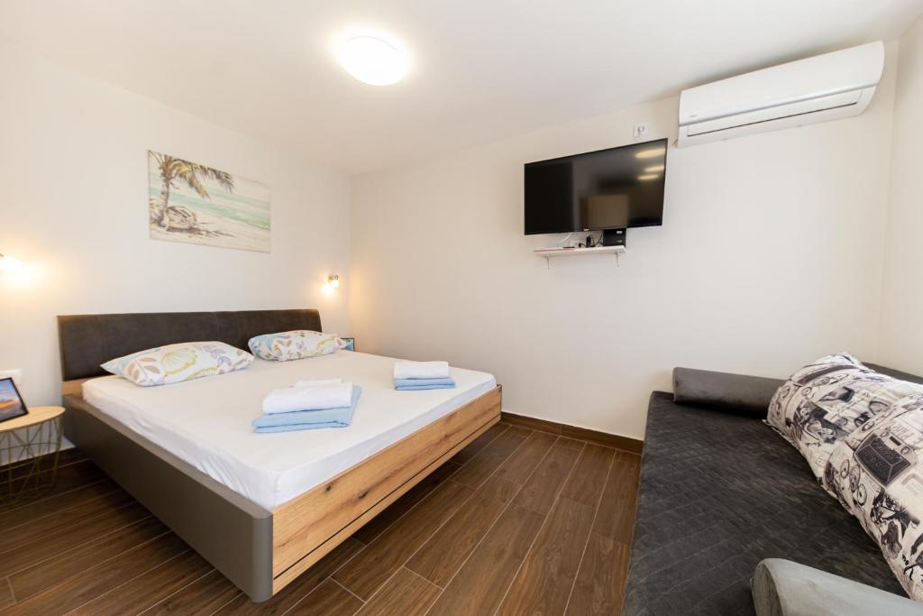 Apartments Vjera Petrovac - Studio Avec Vue Sur La Mer