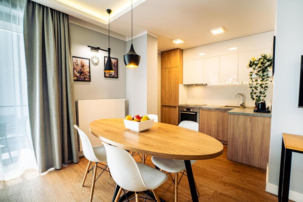 Kuchyň nebo kuchyňský kout v ubytování Mielenko & Spa ex Baltin Hotel