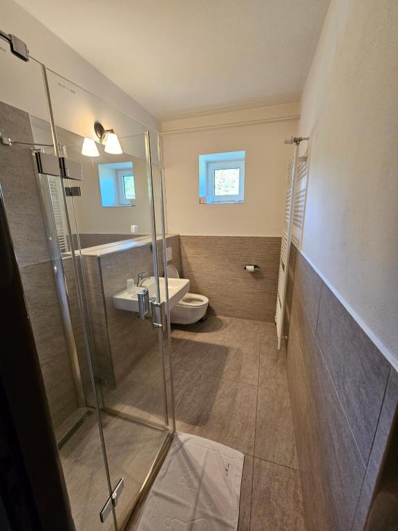 Koupelna v ubytování Hotel Konšel