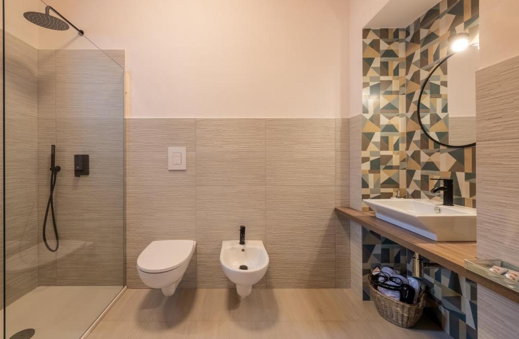 Koupelna v ubytování Gargiulo Suites